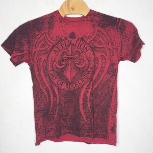 Affliction Fedor vs Arlovski Day of Reckoning Jan 24th T-Shirt Size M Y2K Red